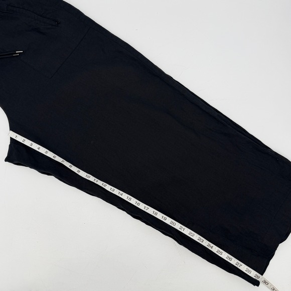 Athleta Retreat Linen High Rise Wide Leg Pants 2X Black Relaxed - Picture 10 of 10